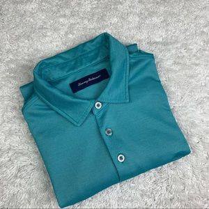 Tommy Bahama Large Blue Short Sleeve Polo Shirt